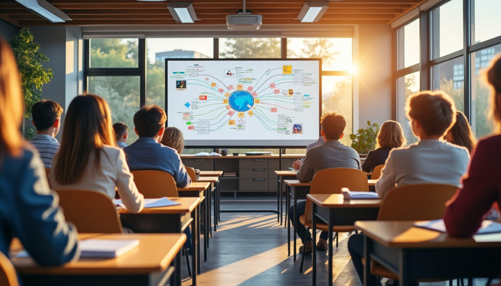 Comment utiliser une carte mentale de la richesse et pauvreté mondiale en 5e en classe