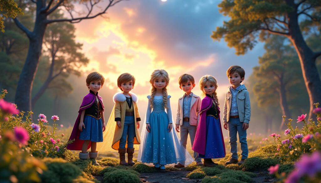Tenues et costumes toiles magiques pour une fête pour enfants reine des neiges Tenues et costumes toiles magiques pour une fête pour enfants reine des neiges