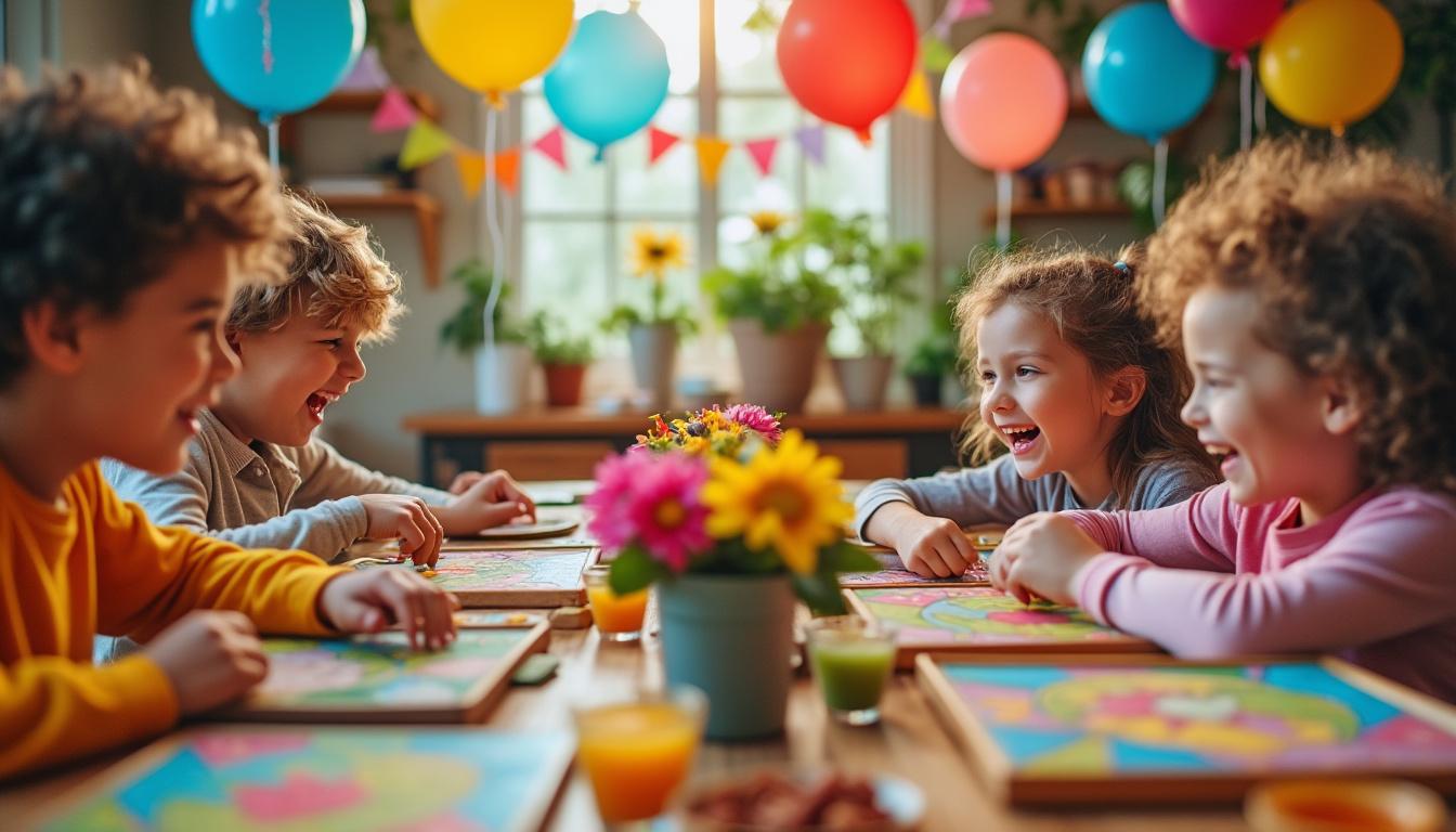 découvrez des idées originales de jeux pour enfants à organiser autour d'une table colorée : activités ludiques, créatives et faciles à mettre en place pour animer les goûters et moments de partage.