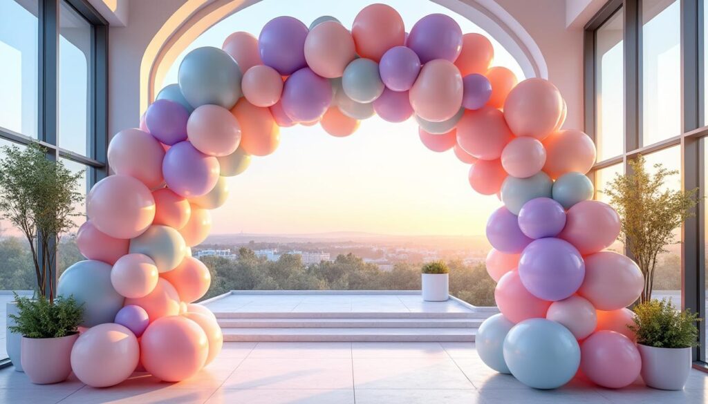 Éblouissez vos invités avec une arche de ballons pastel bien conçue Éblouissez vos invités avec une arche de ballons pastel bien conçue