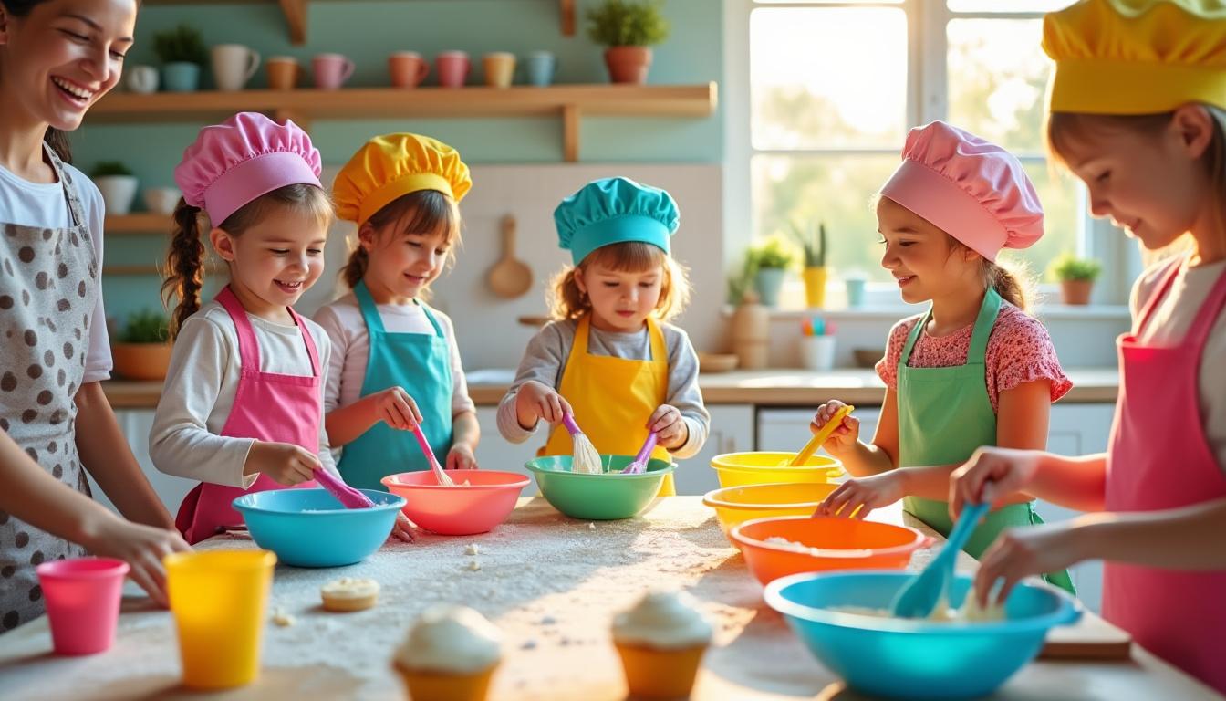 découvrez notre atelier cuisine pour enfants, une activité ludique qui stimule leur créativité tout en s'amusant avec des recettes simples et gourmandes.