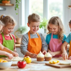 découvrez l'atelier cuisine pour enfants, une activité ludique qui stimule leur créativité tout en s'amusant autour de recettes simples et gourmandes.