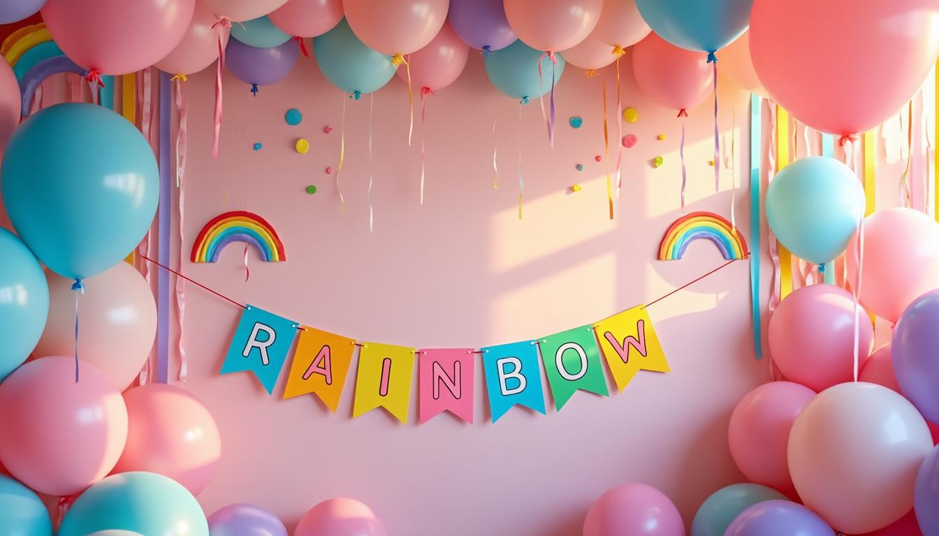découvrez les meilleures idées de décorations pour une fête d'enfants sur le thème arc-en-ciel pastel, alliant douceur et couleurs vives pour une ambiance magique et joyeuse.
