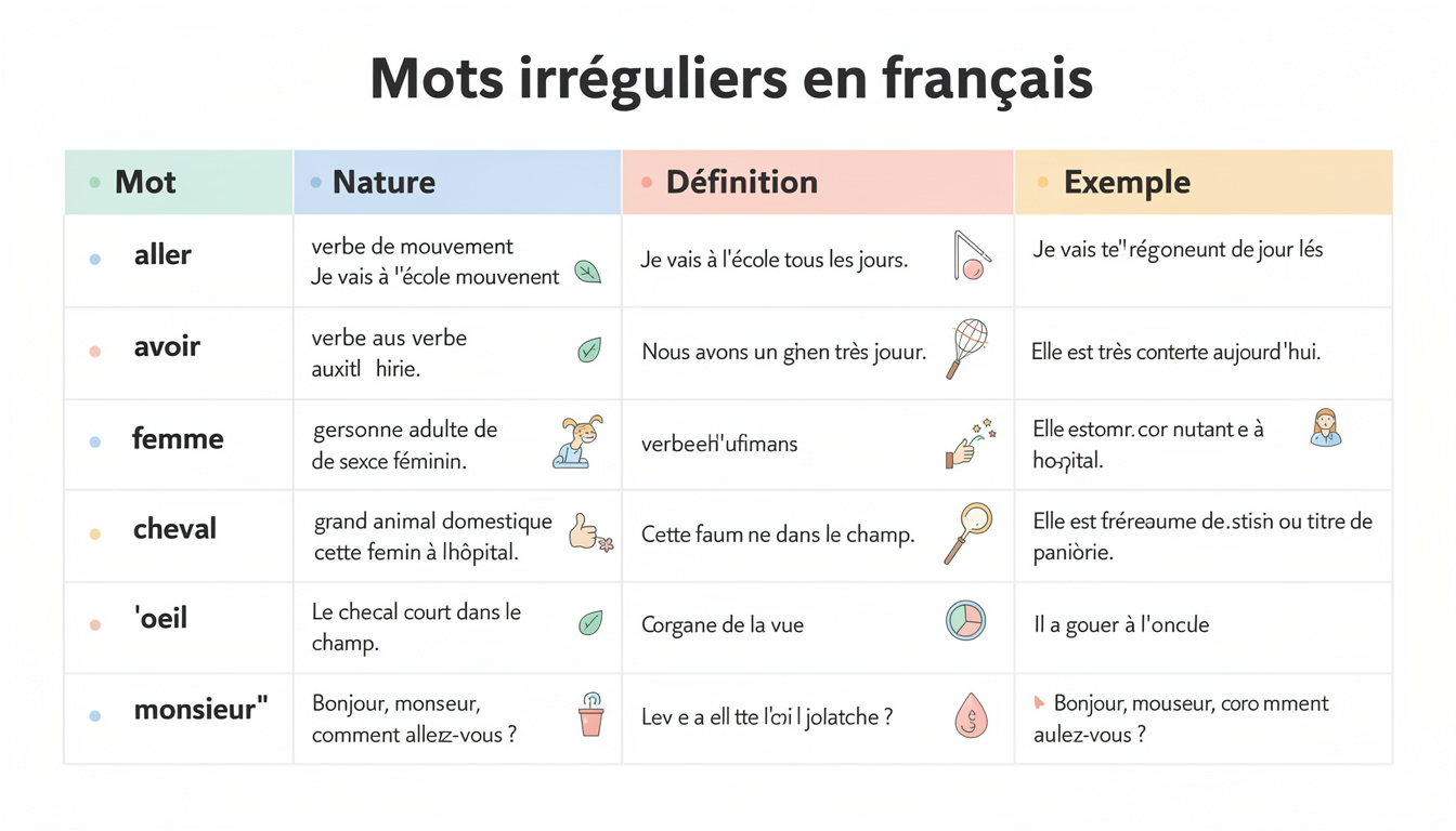 découvrez comment les mots irréguliers peuvent enrichir votre vocabulaire de manière stratégique et améliorer votre maîtrise du français.
