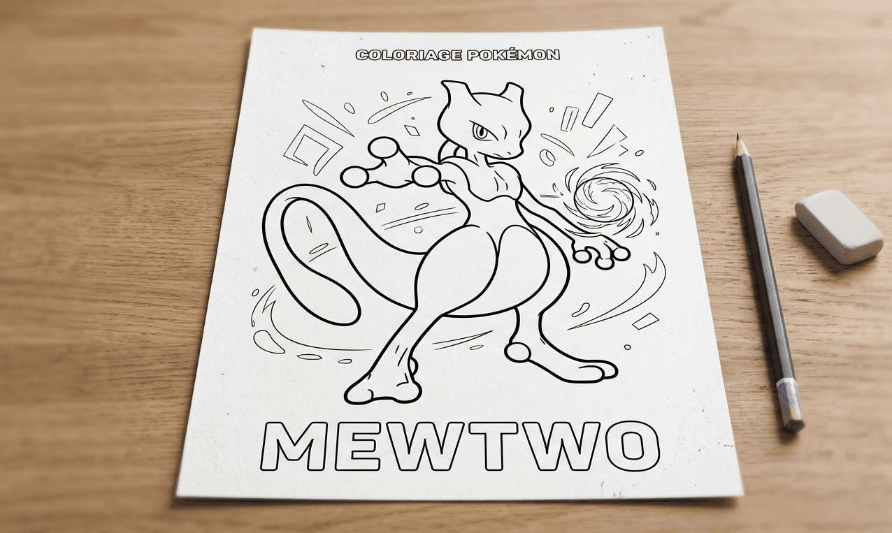 coloriage de Mewtwo