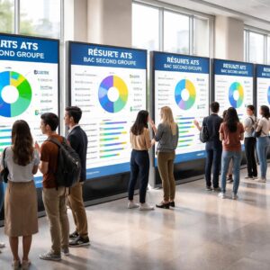 analyse comparative des résultats du bac du second groupe entre plusieurs académies françaises, mettant en lumière les performances et les tendances régionales.