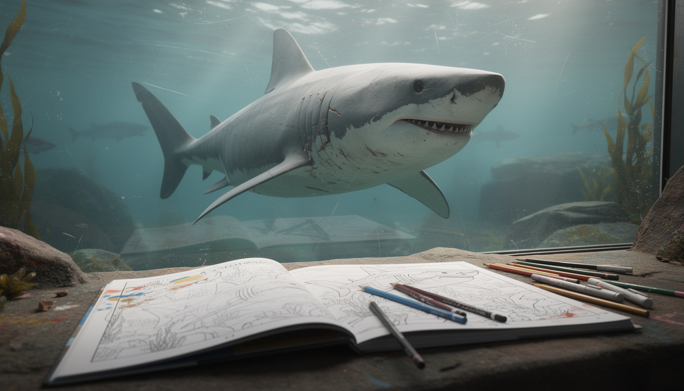 plongez dans l'univers captivant du coloriage du requin megalodon et libérez votre créativité en coloriant ce prédateur marin préhistorique impressionnant.