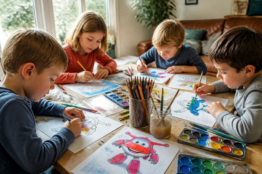Comment organiser une journée de coloriage de Super Wings à la maison Comment organiser une journée de coloriage de Super Wings à la maison