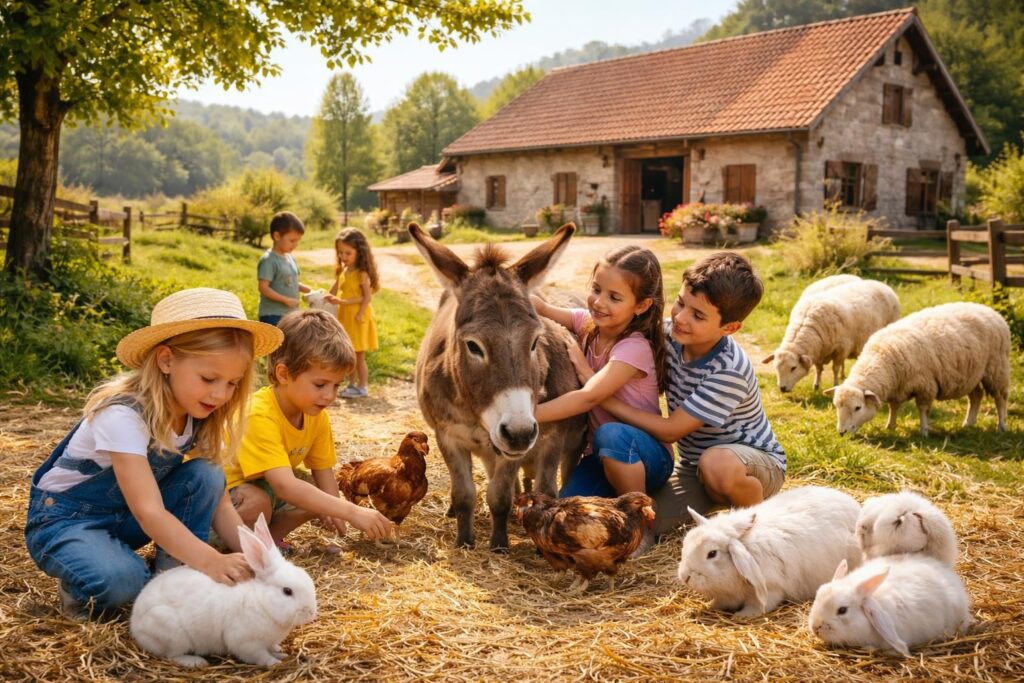 Rencontre avec les animaux dans une ferme pédagogique à Belfort Rencontre avec les animaux dans une ferme pédagogique à Belfort