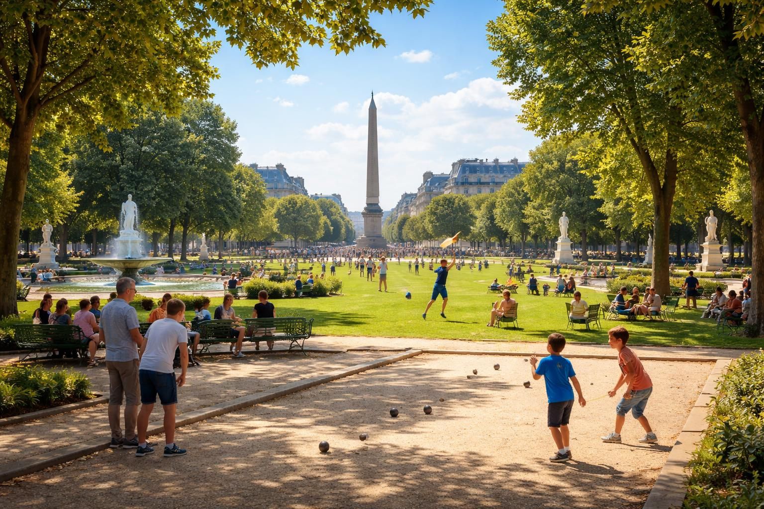 découvrez comment organiser une journée parfaite avec des jeux au jardin des tuileries, situé sur la célèbre place de la concorde à paris. profitez d'activités ludiques en plein air dans un cadre historique et magnifique.