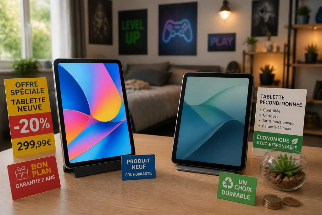 découvrez notre comparatif entre les tablettes budget en promotion et les tablettes reconditionnées, idéal pour offrir à un ado un appareil performant à petit prix.